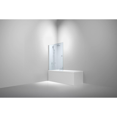 Van Rijn Products ST02 Badwand incl glasbehandeling 80x150cm chroom
