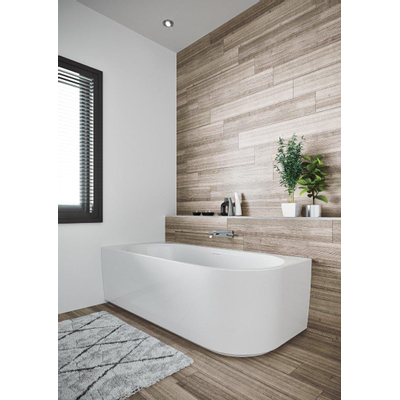 Riho Desire hoekbad acryl bad Hoekopstelling Links 184x84cm met sifon glans wit