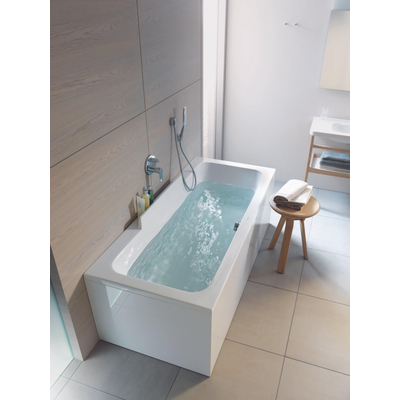 Duravit DuraStyle kunststof bad acryl rechthoekig met rugsteun links 170x70x46cm zonder poten voor inbouw of ommanteling wit