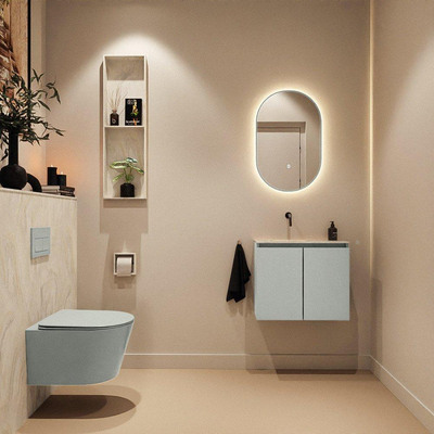 MONDIAZ TURE-DLUX 60cm toiletmeubel Greey. EDEN wastafel Ostra positie links. Zonder kraangat.