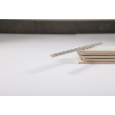 Cifre Ceramica Quarter Round wandtegel - 1.5x30cm - 8mm - Rechthoek - Grey glans