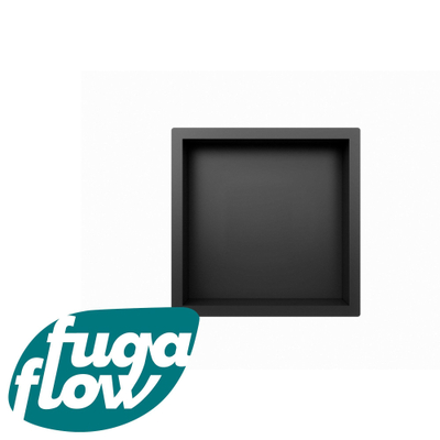 FugaFlow Arcas Inbouwnis badkamer - 30x30x10cm - mat zwart
