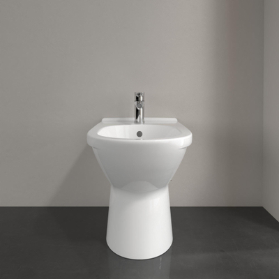 Villeroy en Boch O.novo staand bidet met overloop 1 kraangat wit