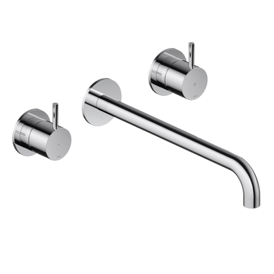 Hotbath Cobber afbouwdeel wastafelmengkraan 3 gats en 25 cm uitloop chroom SHOWROOMMODEL