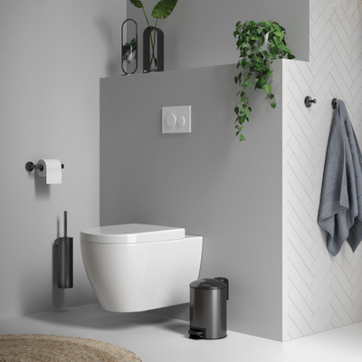 Brauer Gunmetal Edition Toilet Accessoireset - 3-delig - PVD - geborsteld gunmetal