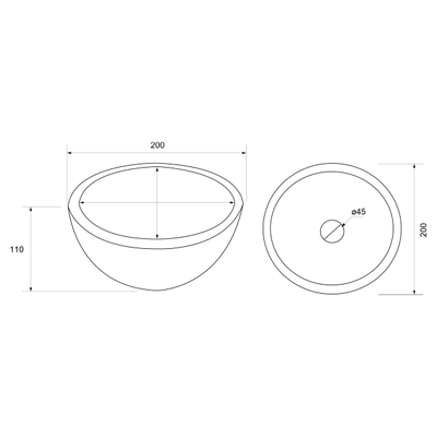 Differnz Boomer Waskom Marmer diameter 20 x 10 cm