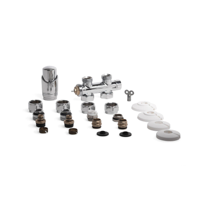 Riko set onderblok compl. recht 16x2,0 +15 knel chroom