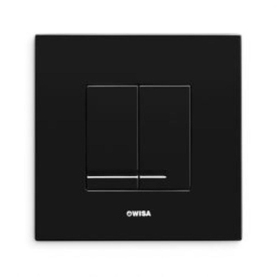 QeramiQ Dely Toiletset - Wisa inbouwreservoir - zwarte bedieningsplaat - toilet - zitting - mat zwart