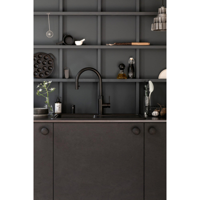 Quooker flex kokendwaterkraan - draaibare & uittrekbare uitloop - PRO3 reservoir - kokend water - Zwart