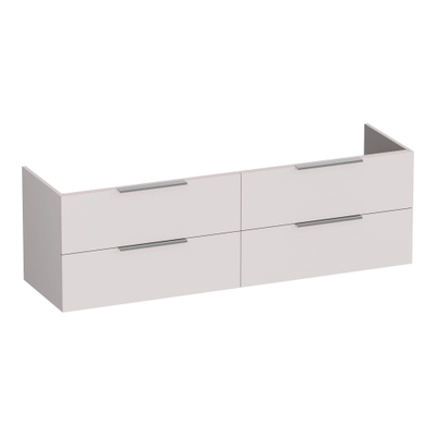 BRAUER Elevate wastafelonderkast 160 excl. opleggrepen 4 softclose lades en 2 sifon uitsparingen - mat zand