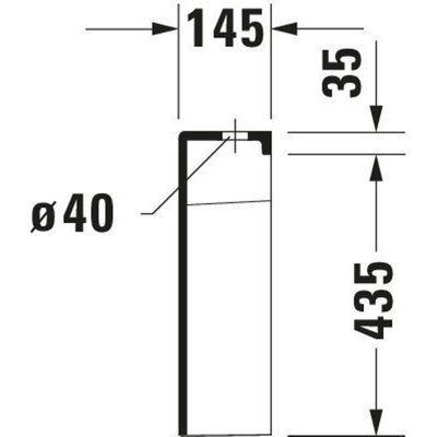 Duravit Starck 2 duoblokreservoir + binnenwerk dualflush 6/3L aansluiting links wit