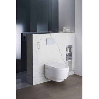 Geberit AquaClean Mera Comfort douchewc met geurafzuiging met warme luchtdroging en Ladydouche met softclose zitting Glans Wit