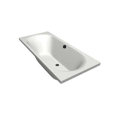 Xenz Cuba ligbad - 180x80cm - met overloop - zonder afvoer - Acryl Wit