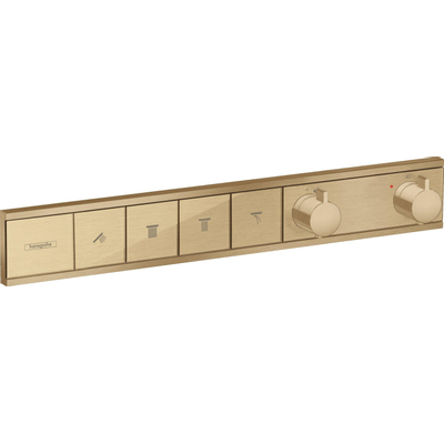 Hansgrohe RainSelect afbouwdeel v. inbouw douchekraan thermostatisch v. 4 functies 59.8x90cm brushed bronze