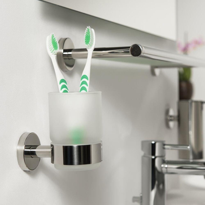 Tiger Boston Bekerhouder - met glas - gepolijst RVS/mat glas