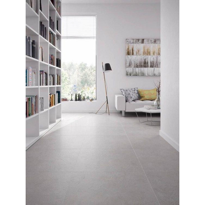 Cifre Ceramica wand- en vloertegel - 75x75cm - 10.5mm - Vierkant - gerectificeerd - Betonlook - Grijs mat