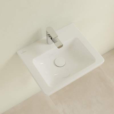 Villeroy en Boch Subway 2.0 fontein onderzijde geslepen 50x40cm inclusief kraangat inclusief overloo