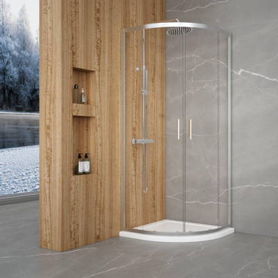 ZEZA Selva Douchebak - 80x80x4cm - kwartrond - acryl - glans wit