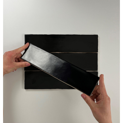 SAMPLE Cifre Cerámica Wandtegel Colonial Black mat Vintage Mat Zwart