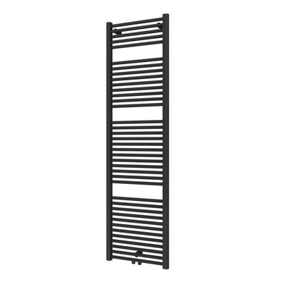 Plieger Palmyra designradiator horizontaal middenaansluiting 1775x500mm 868W zwart grafiet (black graphite)