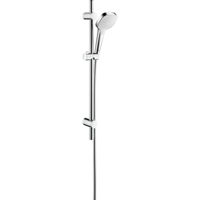 Hansgrohe MySelect glijstangset m. handdouche 65 cm, Ø11cm m. 3 straalsoorten m. doucheslang en verstelbare wandsteun chroom
