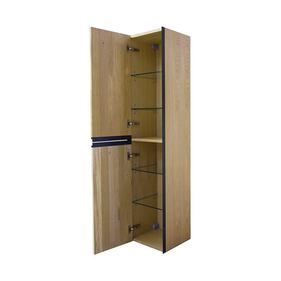 Wiesbaden Lotus kolomkast met 2 deuren 35 cm naturel eik/mat zwart