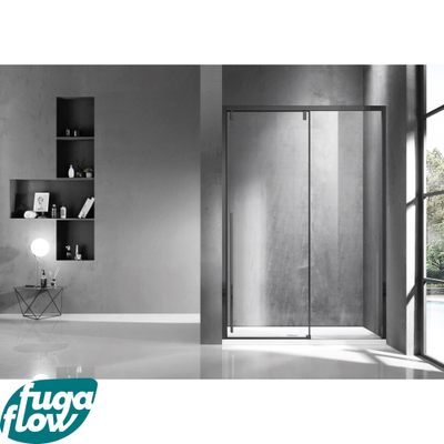 FugaFlow Efficiente Vetro Schuifdeur - 120x200cm - softclose - links/rechts - zwart mat