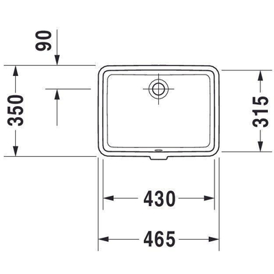 Duravit Vero inbouw wastafel 43x31,5 cm Gliss wit