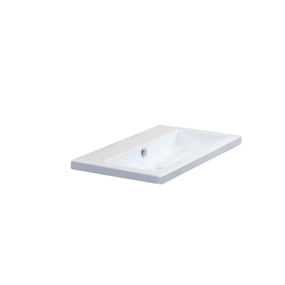 HR badmeubelen Djazz Wastafel - 81x45.5x4cm - 0 kraangaten - keramiek wit