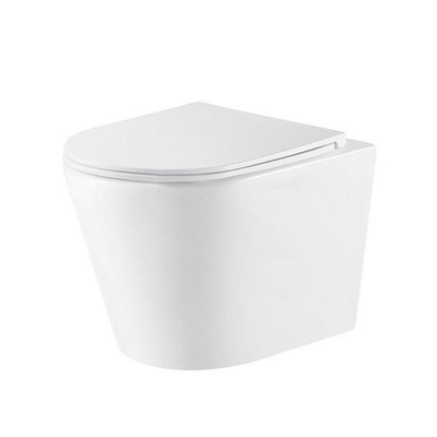 Adema Lago wandclosetpack diepspoel Rimless 36.3x51.7cm met softclose zitting glans wit OUTLET