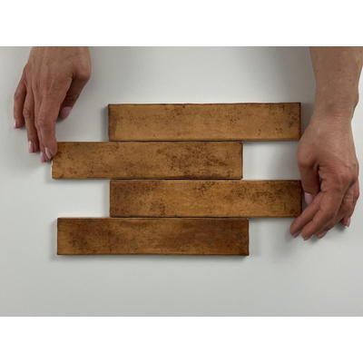 Cifre Ceramica Kalon wandtegel - 5x25cm - Terracotta glans (rood)