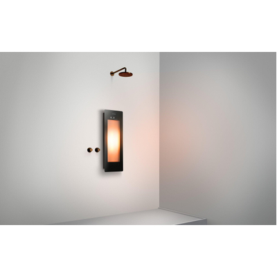 Sunshower Round Small Plus infrarood en UV licht opbouw incl. wandbeugel 95x33x12cm inclusief 5 jaar garantie Black