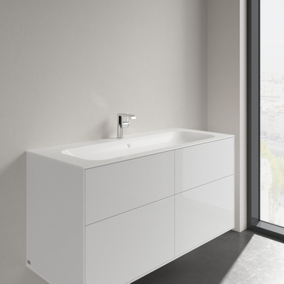 Villeroy & Boch Finion meubelwastafel 1 kraangat 120x50cm Ceramic+ met verdekte overloop stone white