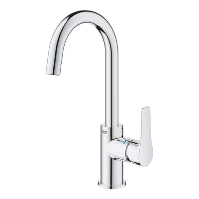 GROHE Eurosmart waterbesparende wastafelkraan l-size met ketting chroom OUTLETSTORE