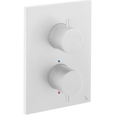 Crosswater MPRO Crossbox Douchekraan Inbouw - thermostatisch - 1 functie - inclusief inbouwdeel - wit mat