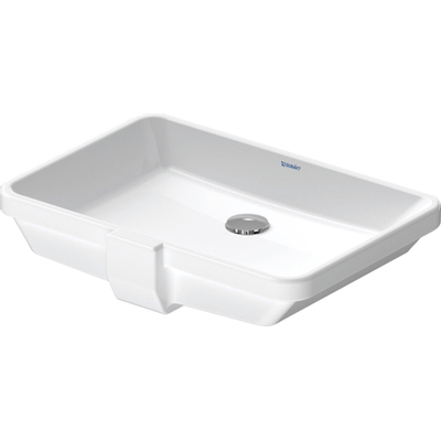 Duravit 2nd floor onderbouwwastafel zonder kraanvlak m. bevestiging 55.5x38cm m. WG wit