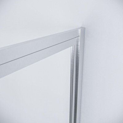 Saniclass Colorem douchecabine 90x100x200cm 8mm helder nano coating glas met frame geborsteld rvs