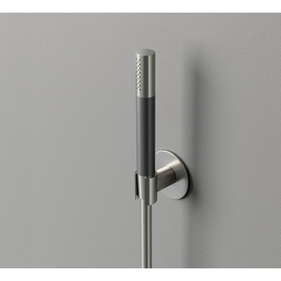 Hotbath Cobber M443 staafhanddouche met wandsteun en doucheslang 150cm nikkel geborsteld OUTLETSTORE