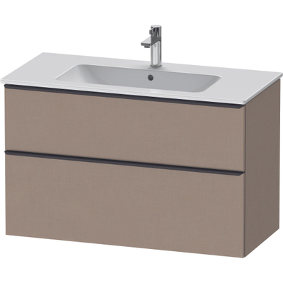 Duravit D-Neo wastafelonderkast 101x62.5x46.2cm 2 lades Linnen Mat