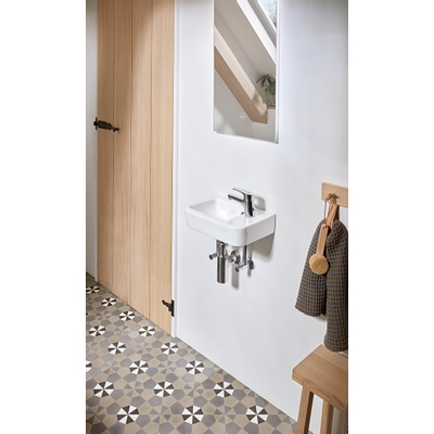 Villeroy & boch O.novo fontein 1 kraangat rechts met overloop 36x25cm wit OUTLETSTORE