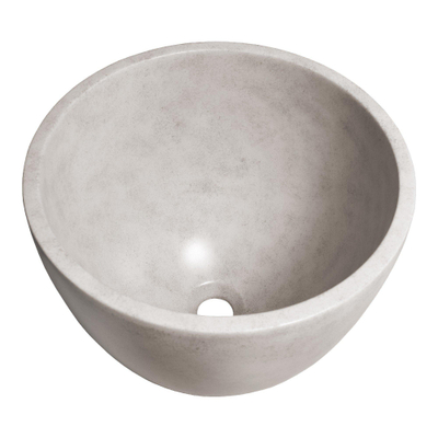 BRAUER Concrete Waskom opbouw - 36x36x28cm - zonder overloop - rond - beton SHOWROOMMODEL