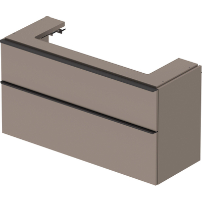 Duravit D-Neo wastafelonderkast 118.4x62.5x44.2cm 2 lades Basalt Mat