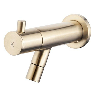 Wiesbaden Amador fonteinkraan met muurbevestiging Kiwa 1/2'' geborsteld messing OUTLETSTORE