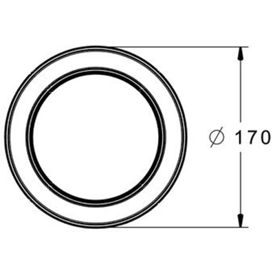 Hansa Bluebox rosetverlenging 15 mm rond 17cm