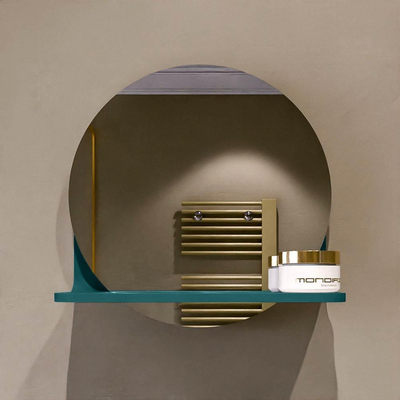 Mondiaz SPOT Badkamerspiegel - rond 30cm - spiegelplanchet - kleur Smag