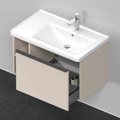 Duravit D-Neo wastafelonderkast 78.4x44x45.2cm 1 lade met softclose Taupe Mat