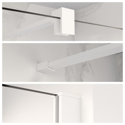 Fortifura Galeria profielset 200cm + stabilisatiestang 120cm mat wit