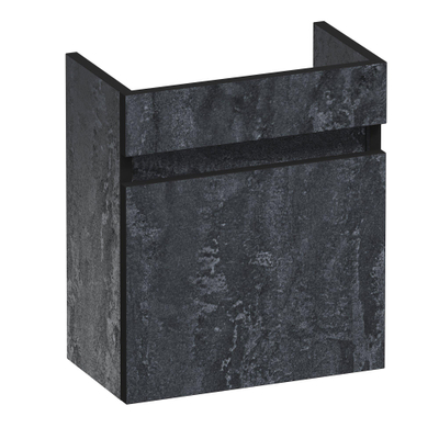 BRAUER Joy Edge fonteinonderkast - 40x45x22cm - met 1 deur greeploos linksdraaiend Damascus