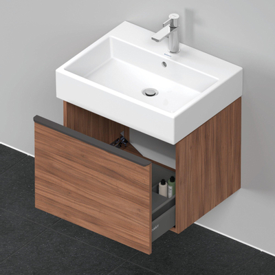 Duravit D-Neo wastafelonderkast 58.4x44x44.2cm 1 lade Noten Mat