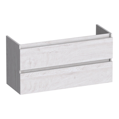 BRAUER Joy wastafelonderkast ondiep - 100x39x50cm - 2 softclose lades - greeploos - 1 sifon uitsparing - Forest Seashell